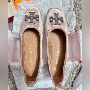 New In Box - Tory Burch ELEANOR CRYSTAL BALLET Flats Size 8